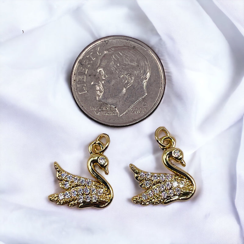 12x12mm Swan Charms