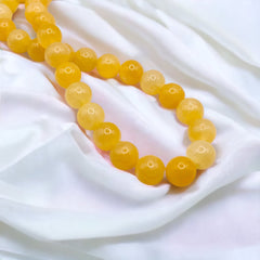 8mm Round Yellow Jade