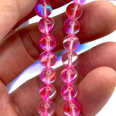 8mm Round Aurora Shiny Rainbow