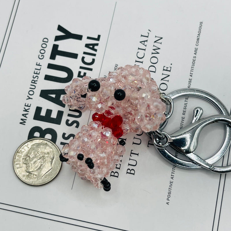 Handmade Beaded Chihuahua with Keychain