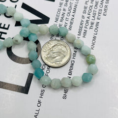 6mm Faceted Round Amazonite