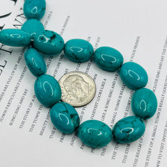 14x10mm  Oval Turquoise Dyed and Stabilized