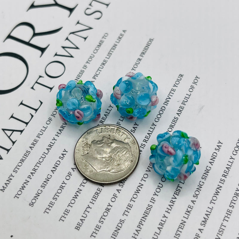 12mm Round Lampwork Handmade