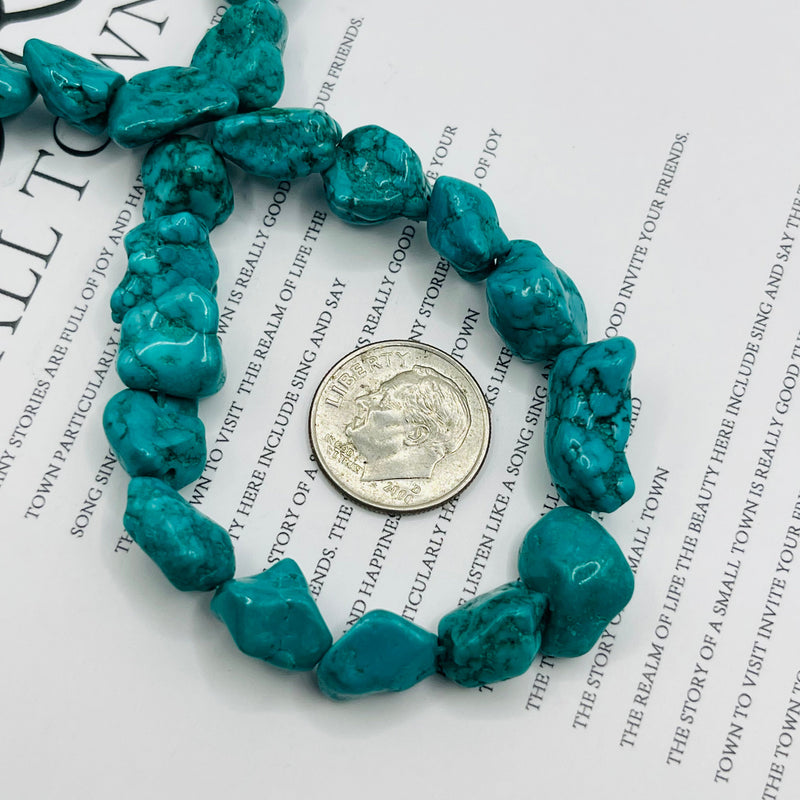 8-10mm Nugget Turquoise Dyed and Stabilized