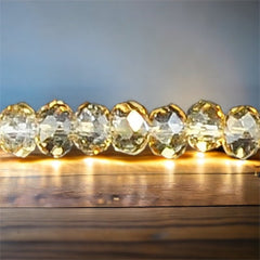 3mm Thunder Polish Glass Crystal Roundel Cut Magic Gold