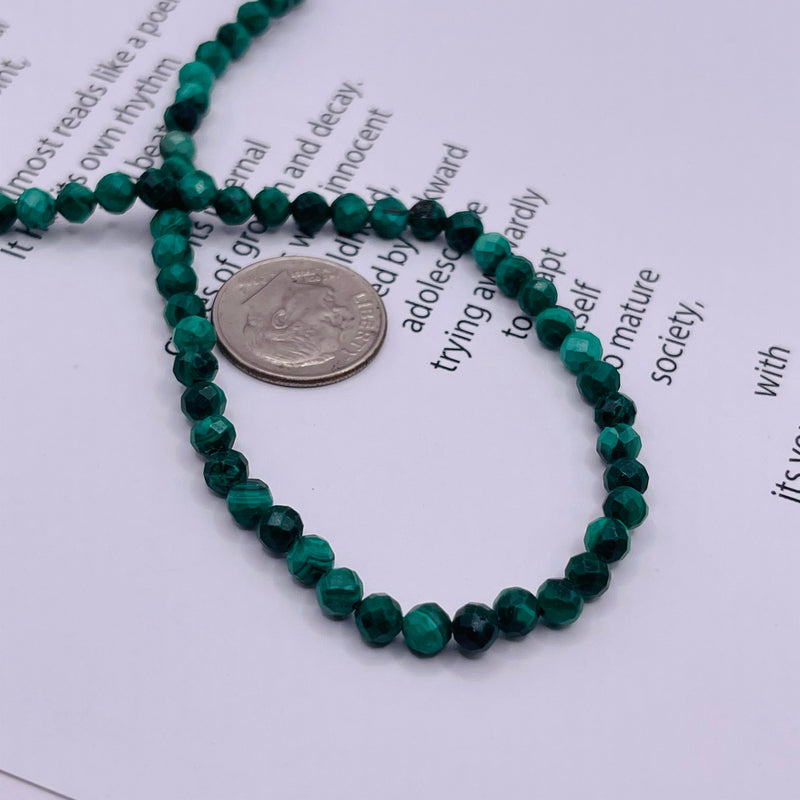 4mm Round Cut Malachite