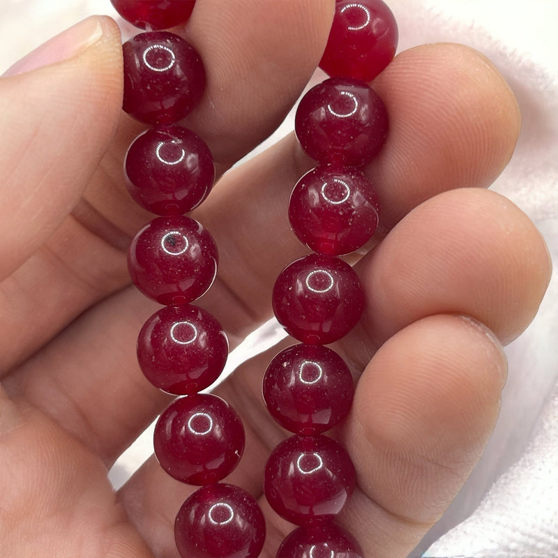 10mm Round Dyed Jade