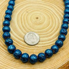 8mm Metal Lava Blue Light