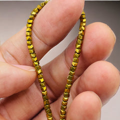 3mm Diamond Hematite Gold