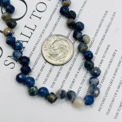 6mm Round Cut Side Drilled Sodalite