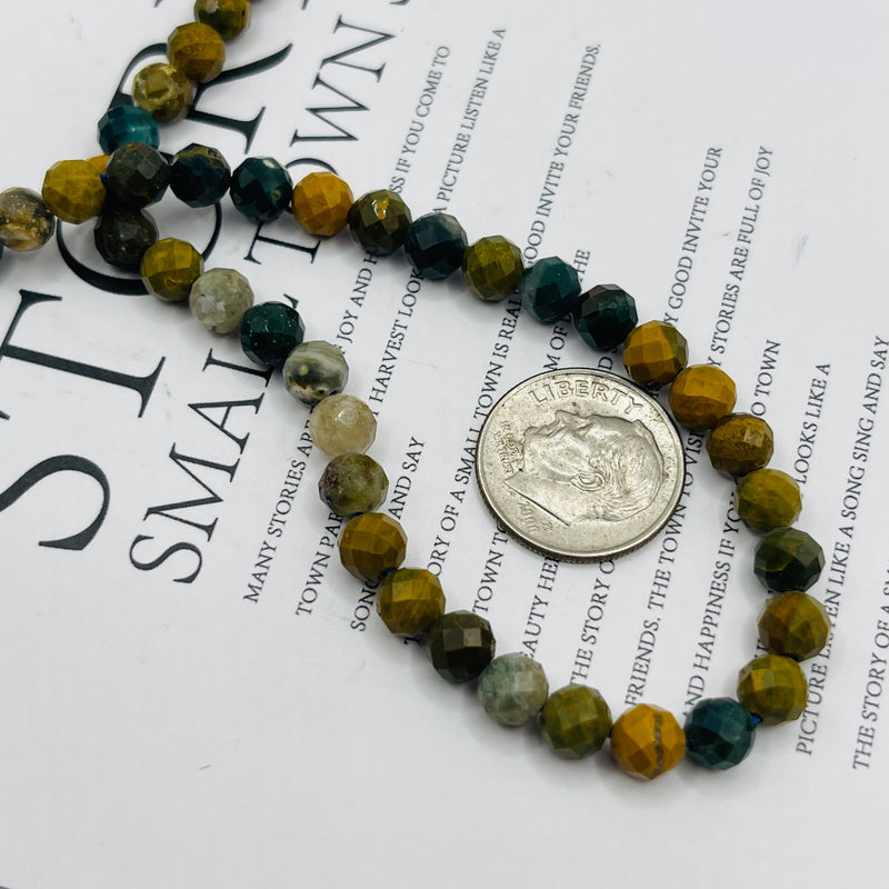 6mm Round Cut Ocean Jasper