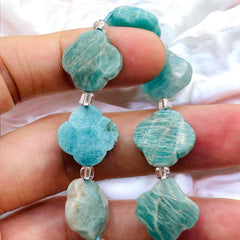 16mm Clover Quatrefoil Amazonite