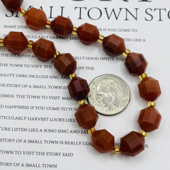 10mm Lantern Cut South Red Agate