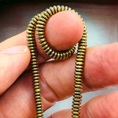 4x1mm Roundel Hematite Gold