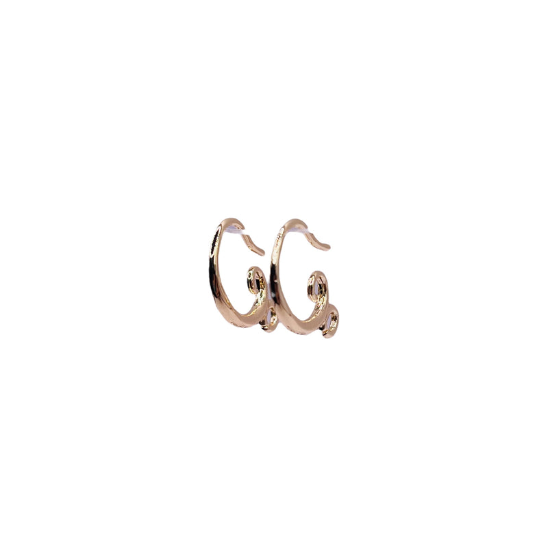 16mm Designer Earwire 18K Gold Plated