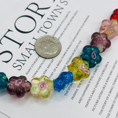 14mm Flower Lampwork Handmade