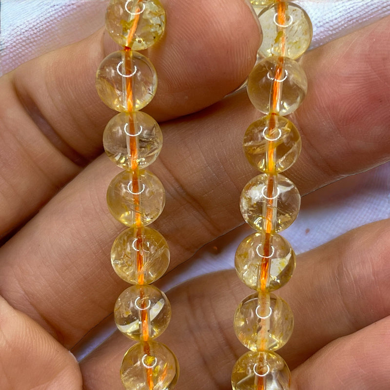 8mm Round Citrine