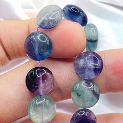 12mm Flat Round Fluorite