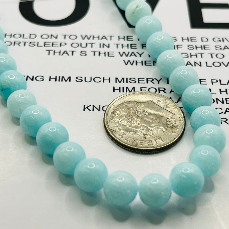 6mm Round Dyed Jade