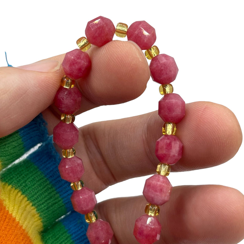 8mm Lantern Cut Rhodochrosite