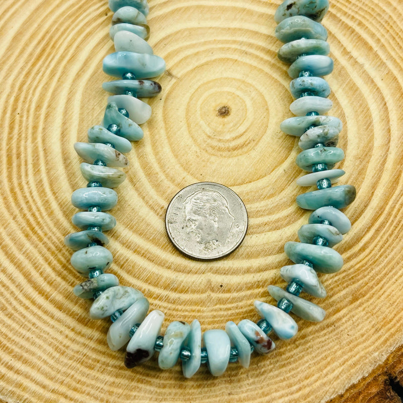 Larimar center drilled