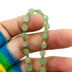 6mm Lantern Cut Green Aventurine