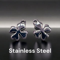 12mm Clover Charm Stainless Steel