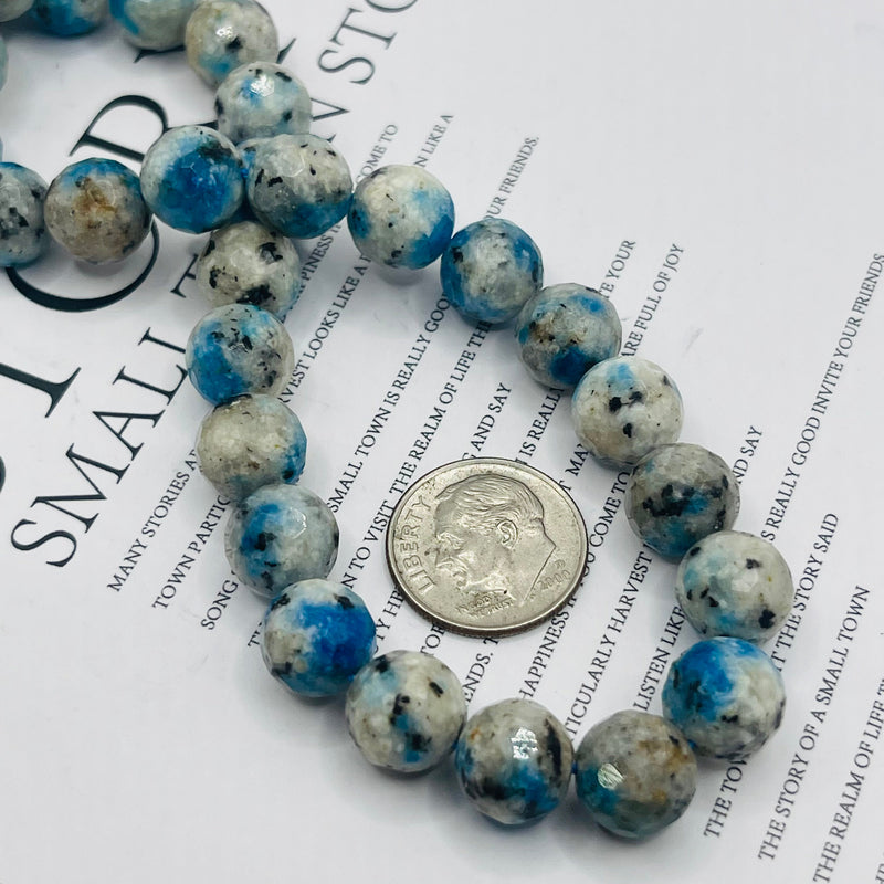 10mm Round Cut Natural Blue Berry Jasper