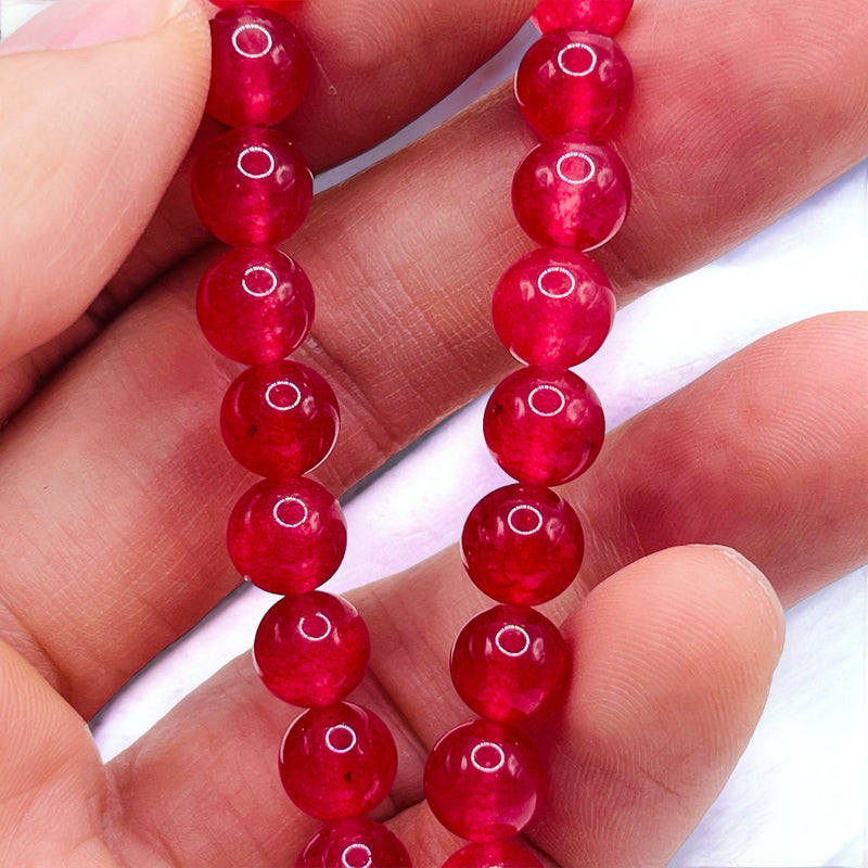 8mm Round Dyed Jade