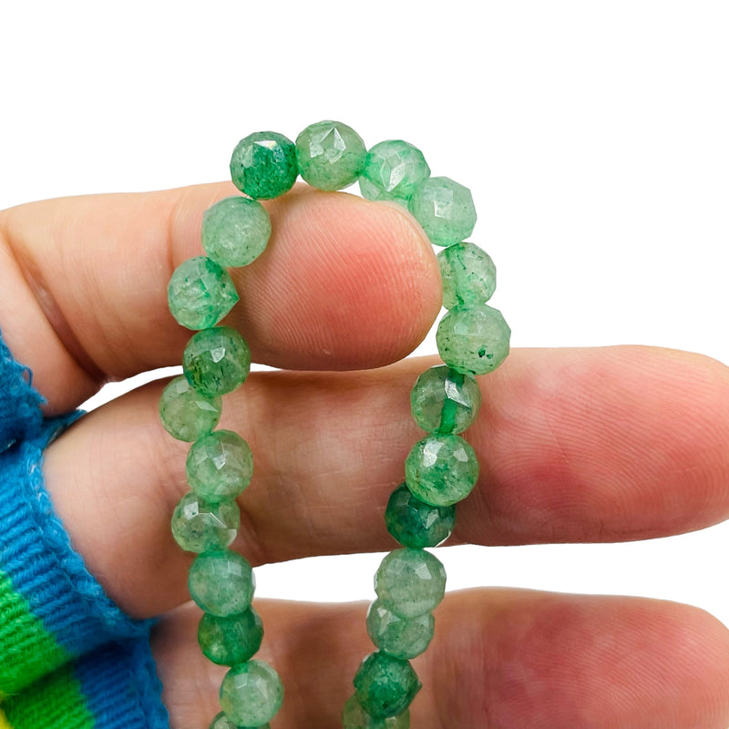 8mm Tear Drop Side Drilled Green Aventurine