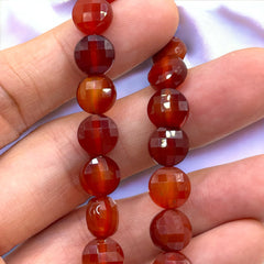 10mm Coin Cut Red Agate